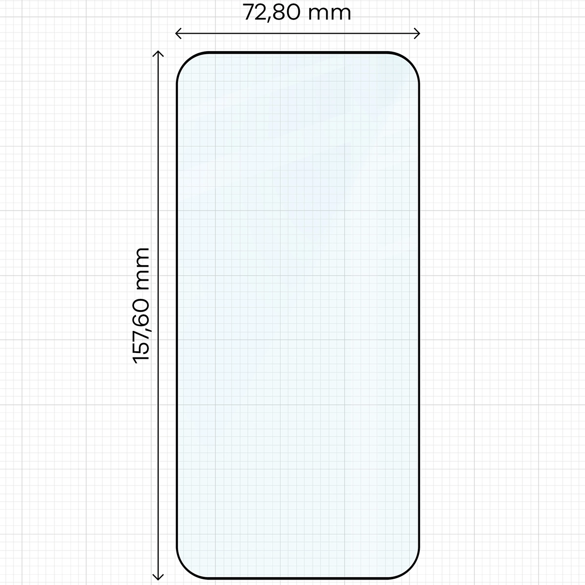 Wymiary szkła Bizon Glass Edge do Oppo Find X9 Pro